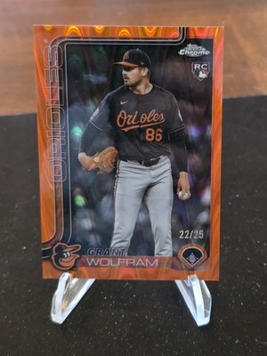 Grant Wolfram 2025 Topps Chrome Update Orange RayWave 22/25 #USC31 RC