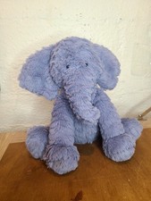Jellycat London Fuddlewuddle Elephant Periwinkle Blue Medium 9 Retired
