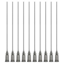 10pcs, 16G 4 Inch Blunt Tip Dispensing Needles for Adhesive Glue Grey