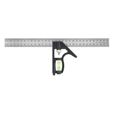 New 12inch Metric & Imperial Scale 45 / 90 Degree Combination Angle Ruler