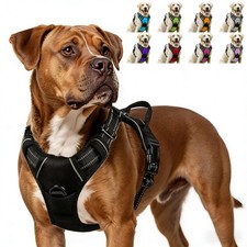 No Pull Adjustable Reflective Dog Harness for Small Medium Large Dogs UK