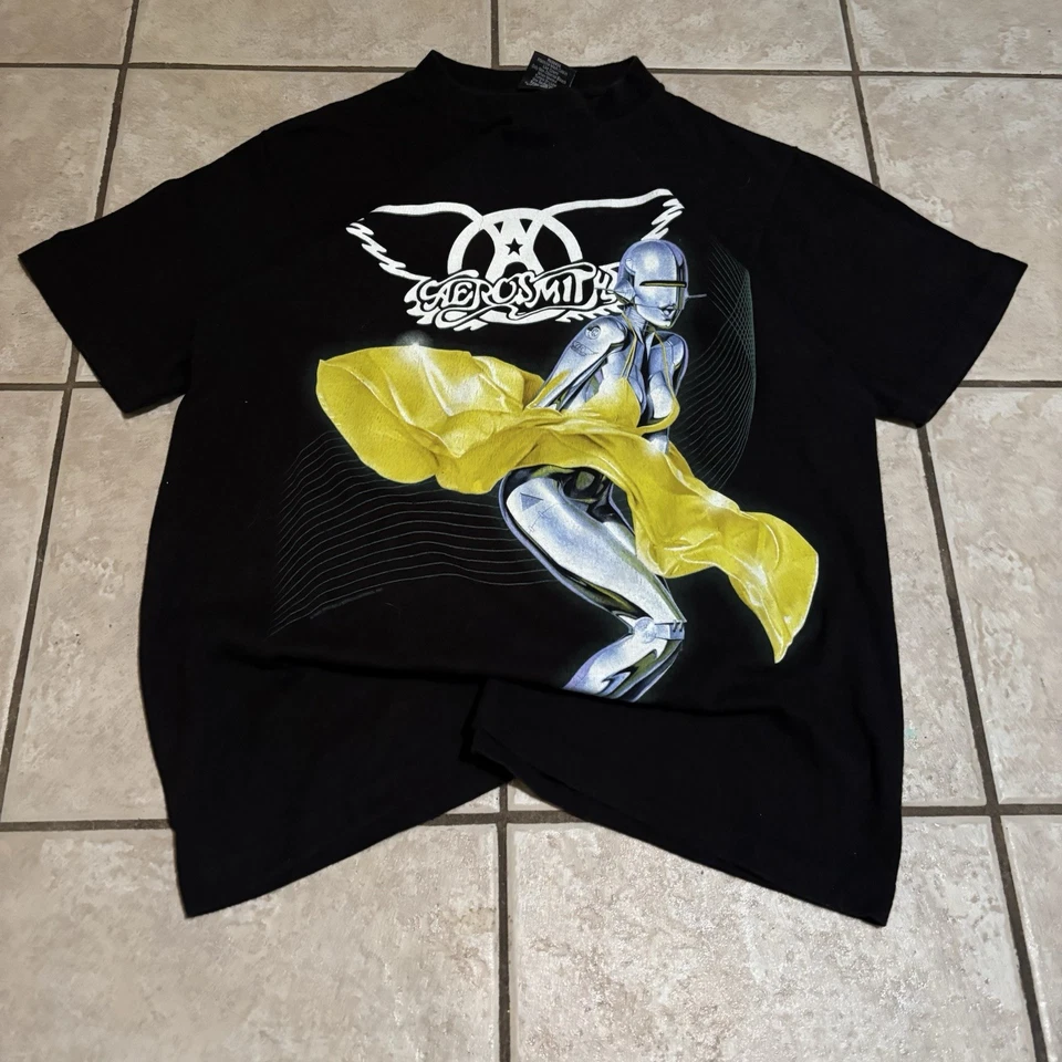 Vintage Aerosmith Shirt Hajime Sorayama 2001 Tour Concert Giant Men Sz Medium - Image 2 of 4