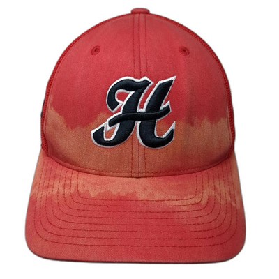 Flexfit Baseball Cap Red Black OS Embroidered H 88 USA Flag Mesh Back Fitted Hat
