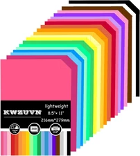 300 Sheets Colored Paper, 8.5 X 11 Colored Printer Paper Lightweight Constructio