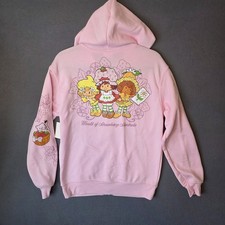 Strawberry Shortcake  Friends Pink Zip-Up Hoodie Sweatshirt Size XS 0-2 NWT
