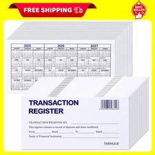 24 PCS Check Registers for Personal Checkbook, Easy to Read Checkbook Register