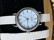 KEEP Collective charm Round Gold-Tone Watch with Woven Chevron Band — listing 6