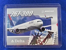 2004 Delta Airline Pilot Trading Card #19 New York Boeing 767-300