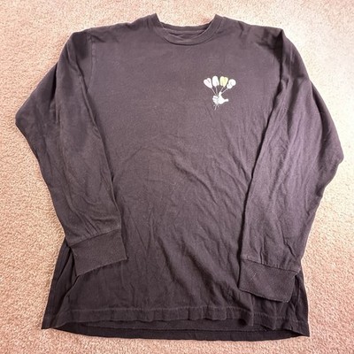Vans Off The Wall Mens Long Sleeves Black Balloon Letters T Shirt Size Meduim