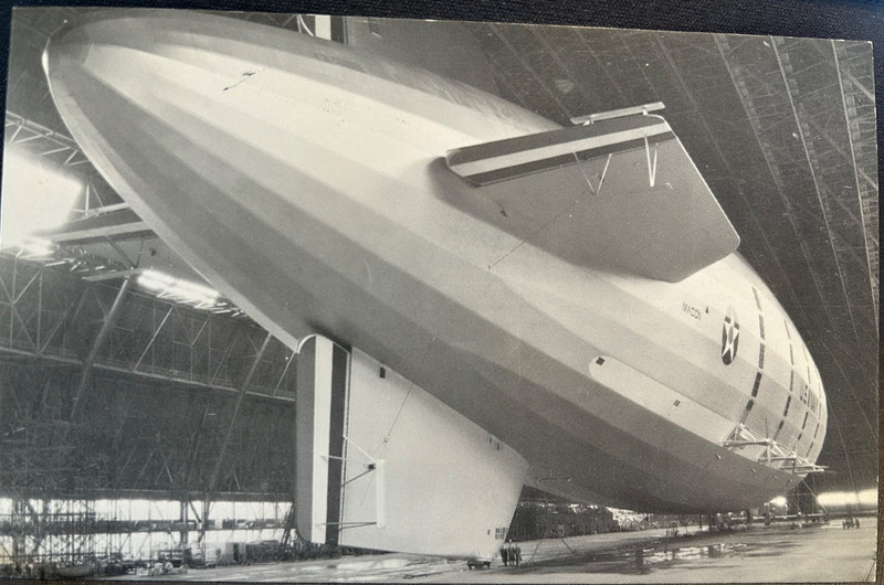 Postcard ZRS-5 USS Macon Lighter than Air Airship Rubber City Stamp Club Ohio