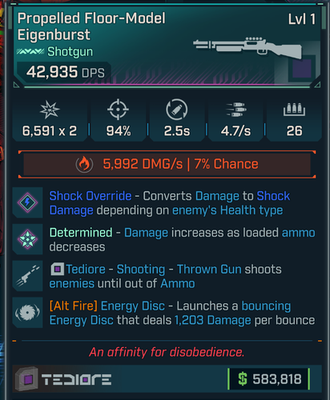 #ad Borderlands 4 • MODDED • Pearlescent Eigenburst 42k DPS LVL 1 • PS PC XBOX STEAM $4.80