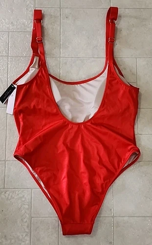 Traje de baño Victoria's Secret Shine Strap Vardia de una pieza rojo talla M nuevo con etiquetas - Imagen 6 de 6