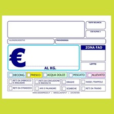 KIT 50 CARTELLINI NEUTRI PESCHERIA FORMATO 9,5X6,5 PVC DA 0.5MM