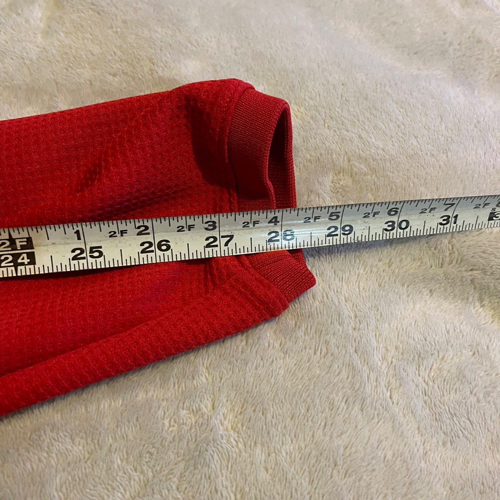 Majestic Therma Base Mens Long Sleeve Red Pullover Baseball Shirt XS