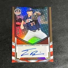 2025 Panini Stars And Stripes Tucker Biven Gold Auto /10 Washington Nationals 