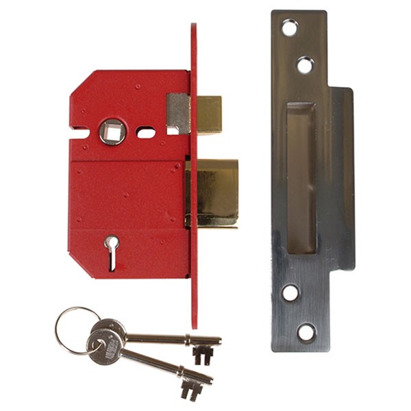 UNION StrongBOLT 2200S BS 5 Lever Mortice Sashlock Satin Chrome 68mm Visi