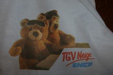 Ärmellose Steppweste Werbung SNCF sehr schöner Zustand Baujahr 1983/84.