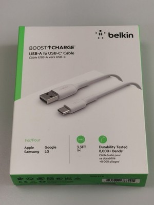 Belkin Boost Charge USB-C-Kabel USB-C/USB-A-Kabel 1m, weiß ''wie neu''