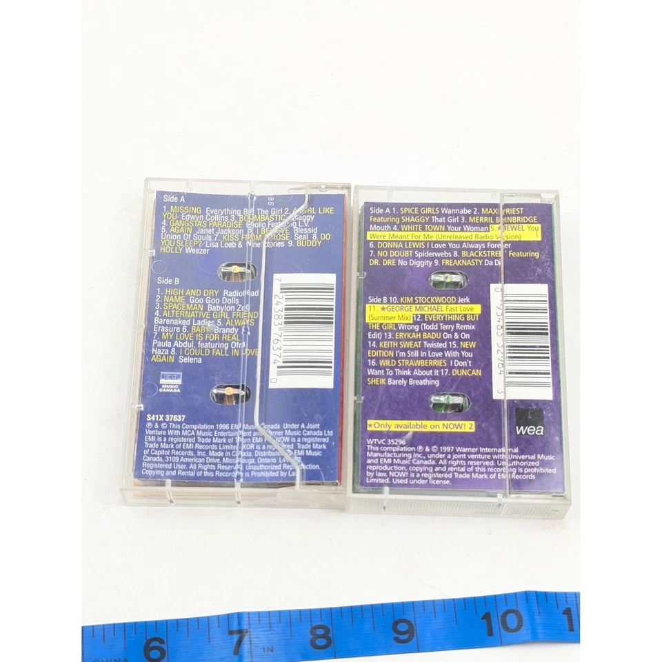 Now! Vol. 1 & Now! 2 Cassette Lot 90s Pop Hits Radiohead Spice Girls Shaggy - Image 2 of 4