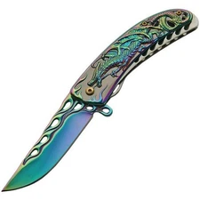 Rite Edge Folding Knife 3.5" Spectrum 2Cr13 Stainless Handle - 300400-RB