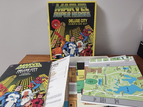 MARVEL SUPER HEROES Role Playing Game DELUXE CITY Campaign Box Set TSR 6890