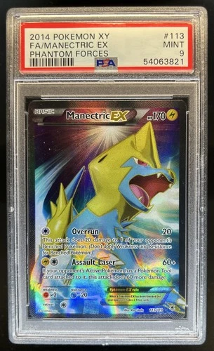 2014 Pokemon XY Phantom Forces Manectric EX #113/119 PSA 9