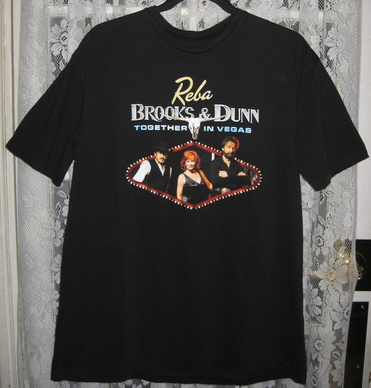 REBA MC ENTIRE BROOKS & DUNN TOGETHER IN VEGAS T SHIRT XL 2018 SHIP FREE TO U.S.