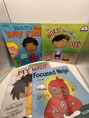 Julia Cook 4 Children Books Lot Social Skills Behavior Focused Ninja