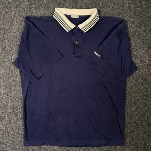 Sergio Tacchini, Vintage Sergio Tacchini Polo Shirt Navy Blue Size L