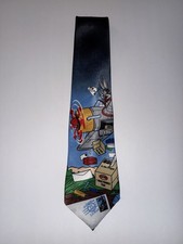 NEW Looney Tunes Neck Tie 1997 Bugs Bunny Air Mail USPS Stamp Collection Novelty