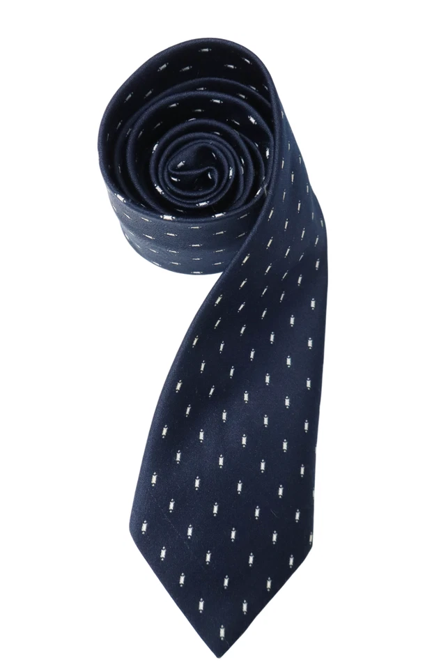 Галстук мужской Enrico Coveri один размер синий в полоску чистый шелк заостренный - Изображение 2 из 4