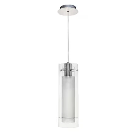 ET2 E22000-10 Frost 1-Light 5.5" Wide Polished Chrome Pendant Light - Picture 1 of 2