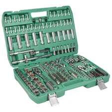 172pcs Socket and Drive Tool Set 1/2" 1/4" 3/8" Mechanics Tools Kit Sockets K...