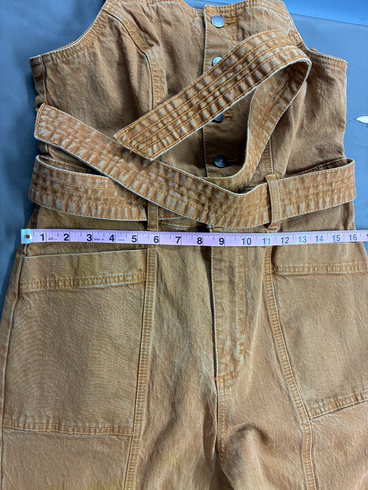 Universal Thread Mustard Utility Overalls Women’s… - image 5