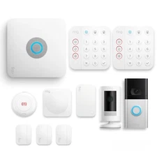 Ring Alarm Security System 11 Piece Kit Sensors and 2nd Gen Ring Video Doorbell
