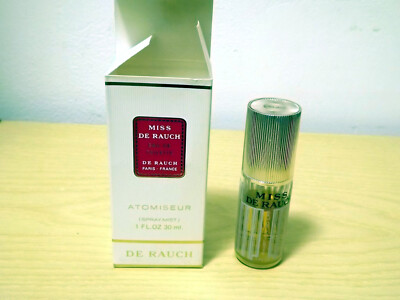 Parfum EAU DE TOILETTE MISS DE RAUCH Atomiseur 1 FL OZ 30ml Vintage Neu Spray