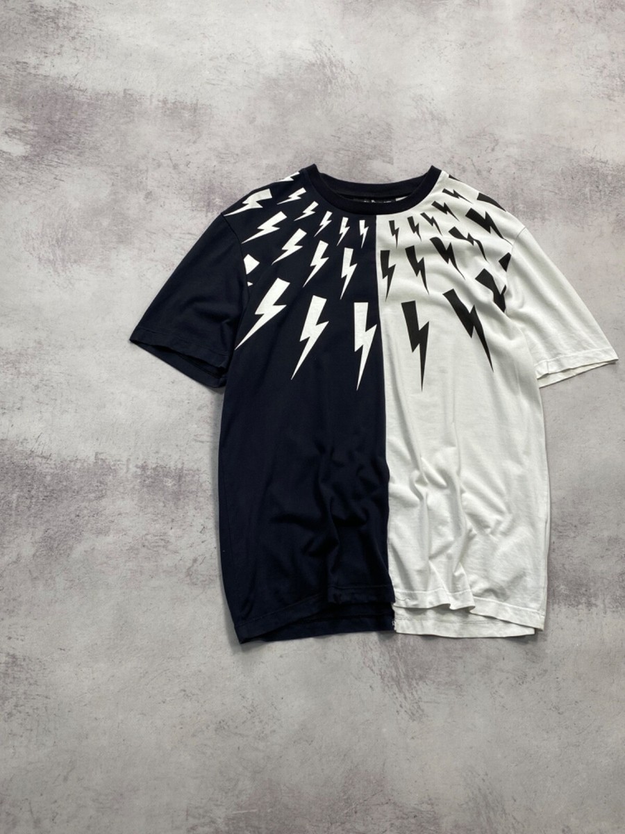 Neil Barrett Lightning Bolt Thunderbolt T-Shirt Size M | eBay