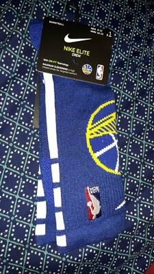 Nike Elite NBA Team Crew Socks Golden State Warriors, Men's Small (5-8)