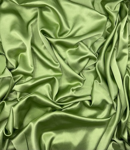 1 mtr shiny apple green crepe back satin fabric,bridal,deco,dress,58”wide 147cm - Picture 3 of 4