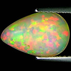 1.53 Ct Natural Ethiopian Cabochon Opal Gemstone Multi Color Pear Cut — photo 4