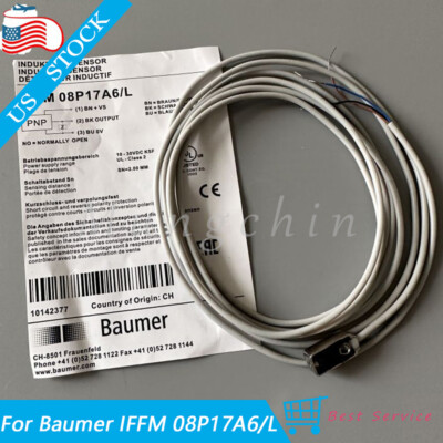 For BAUMER IFFM 08P17A6/L 10-30VDC PNP Inductive Proximity Switch Sensor