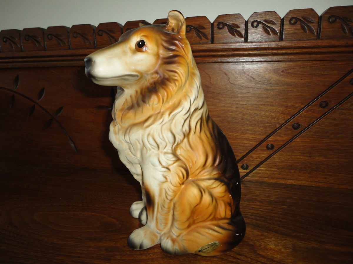Kmart Canada Vintage 1960s-70s Porcelain COLLIE Dog Statue