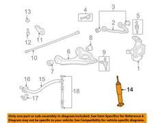 GM OEM 05-06 Avalanche 1500 Suspension Components-Shock 88965349