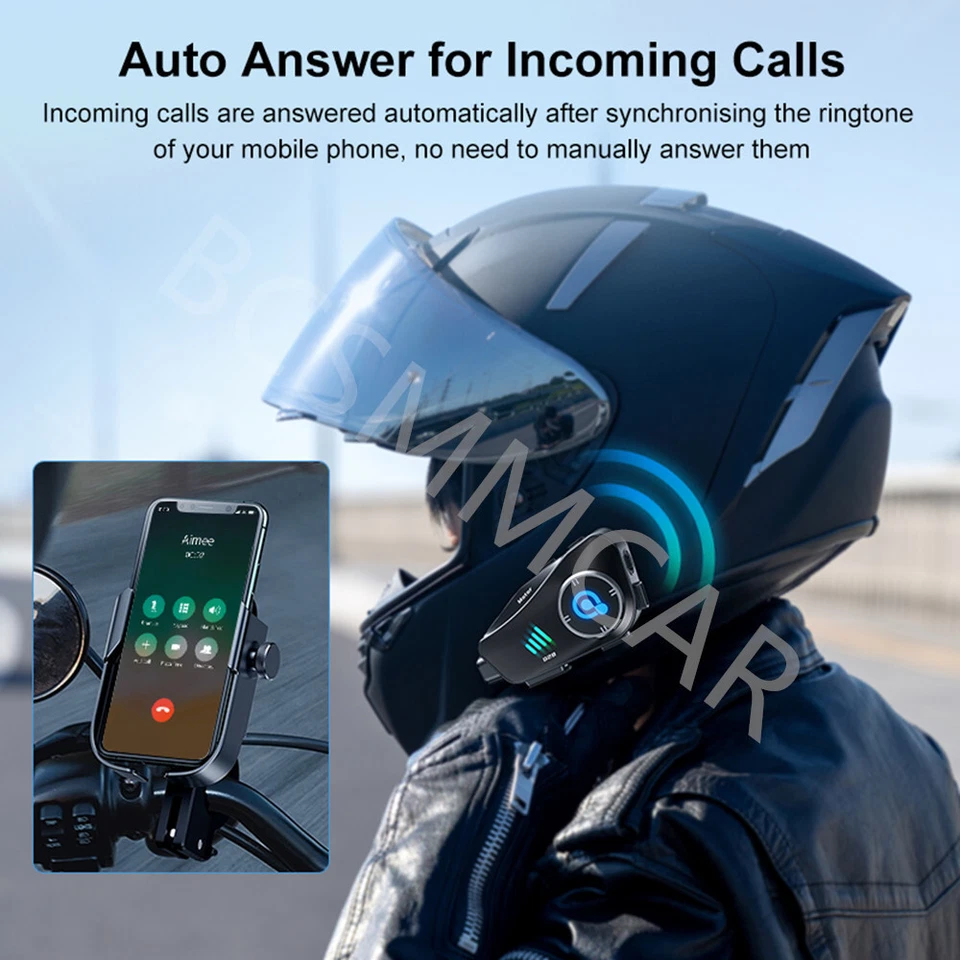 Capacete de motocicleta fone de ouvido Dashcam gravador de vídeo Wi-Fi sem fio câmera à prova d'água - Imagem 2 de 4