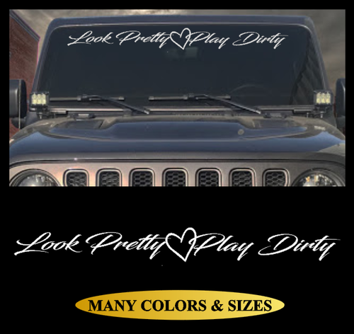 Dirty Money WINDSHIELD Vinyl DECAL Sticker * Diesel TRUCK 4X4 Mud