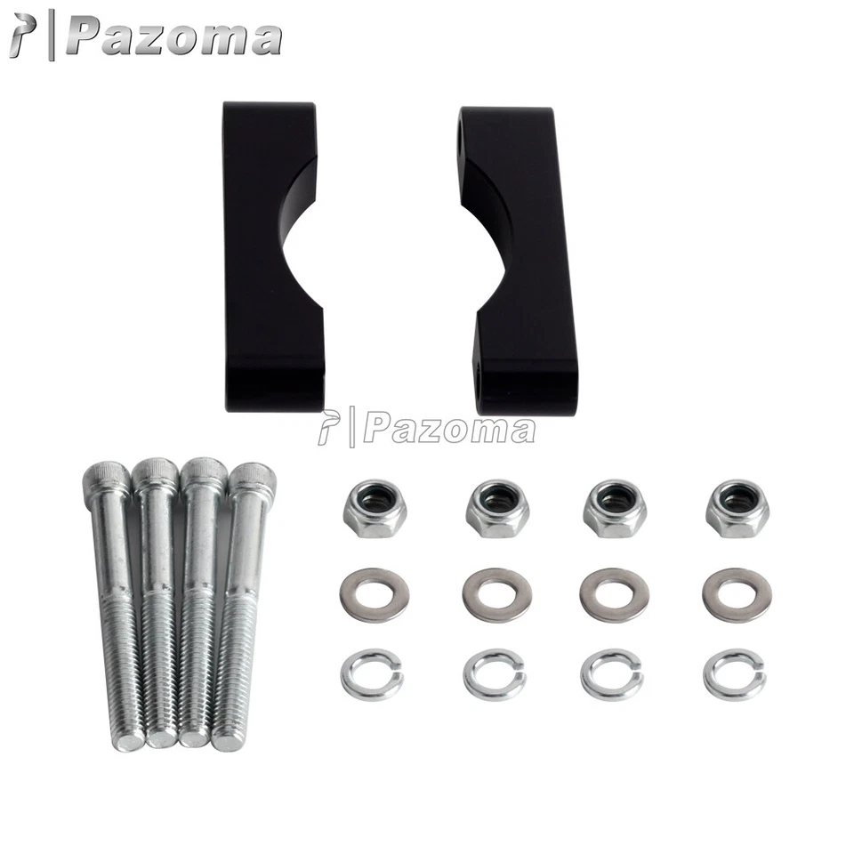 2x espaciadores de guardabarros delanteros negros de 21" para Harley Touring Electra Street Glide '14-Up Foto 4 de 4