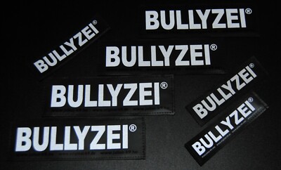 BULLYZEI Klettlogo Paar für Julius K9-Powergeschirr Bulldogge Bullterrier 