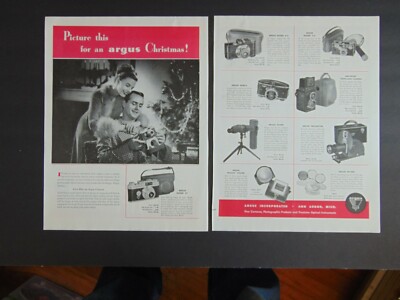 1947 ARGUS CAMERAS vintage art print ad