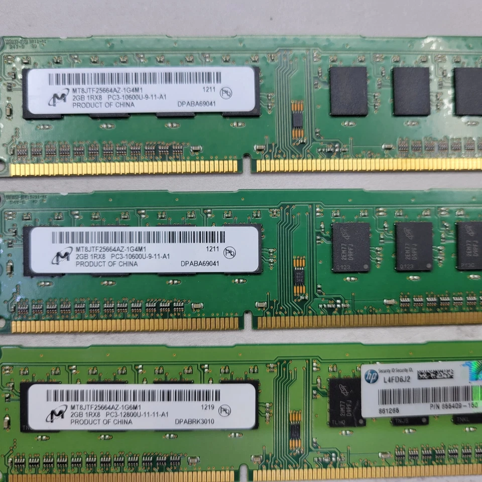 Micron Total 10GB (5x2GB) DDR3 Desktop RAM 1Rx8 PC3-10600U-9-11-A1™ - Image 2 of 4