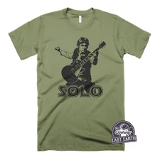 Han Solo Guitar T-Shirt Funny Guitarist Gift Mens Music Band Vintage Rocknroll